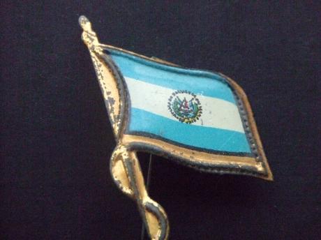 Republiek El Salvador,land in Centraal-Amerika, vlag